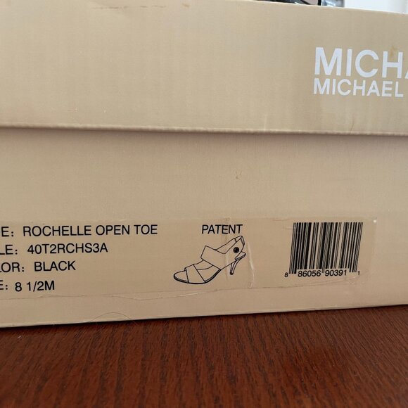 Michael Kors Rochelle Open Toe Heels - Black - sz 8.5 - Picture 2 of 3